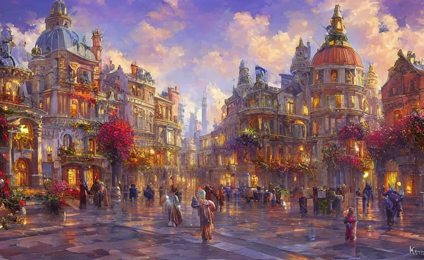 Image similar to Alchemy city. By Konstantin Razumov, highly detailded