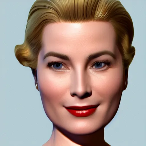 Prompt: 3 d render of grace kelly