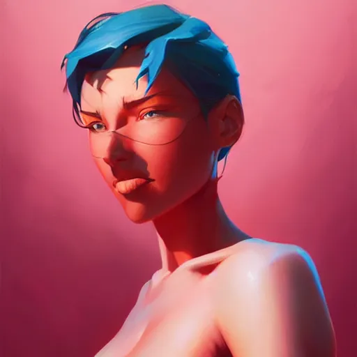 Prompt: red skinned woman, subsurface scattering, behance hd artstation by jesper ejsing by rhads, makoto shinkai and lois van baarle, ilya kuvshinov, ossdraws