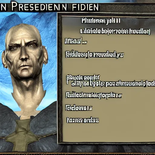 Prompt: president election in skyrim