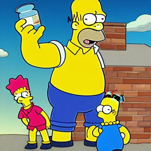 Prompt: Homer Simpson as a Family Guy character