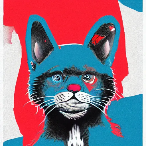 Prompt: Furry propaganda, propaganda art, furry art, red, white, blue, 8k