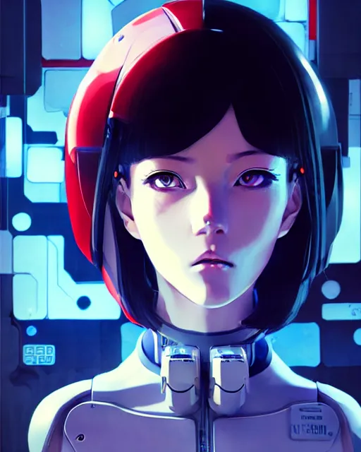 Image similar to girl wearing robotic suit, very anime, fine - face, audrey plaza, realistic shaded perfect face, fine details. anime. realistic shaded lighting poster by ilya kuvshinov katsuhiro otomo ghost - in - the - shell, magali villeneuve, artgerm, jeremy lipkin and michael garmash and rob rey