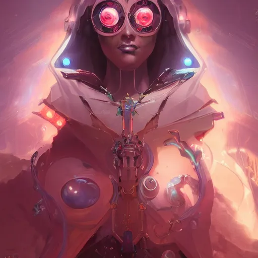 Prompt: portrait of a beautiful cybernetic sorceress, cyberpunk concept art by pete mohrbacher and artgerm and wlop and greg rutkowski and deathburger, digital art, highly detailed, intricate, sci-fi, sharp focus, Trending on Artstation HQ, deviantart, unreal engine 5, 4K UHD image