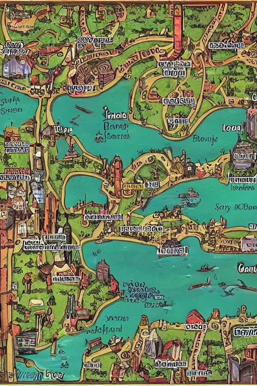 Image similar to map of fictional city called antareth city with gang map