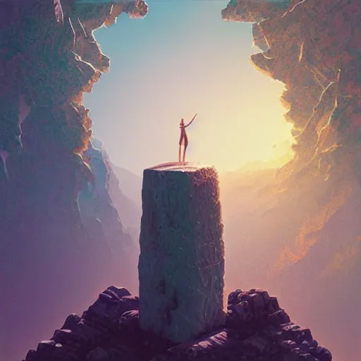 Image similar to Filip Hodas, minimalistic, hyperrealistic surrealism, award winning masterpiece with incredible details, epic stunning, infinity pool, a surreal vaporwave liminal space, highly detailed, trending on ArtStation, artgerm and greg rutkowski and alphonse mucha, daily deviation, IAMAG, broken giant marble head statue ruins, nightscape, milkyway