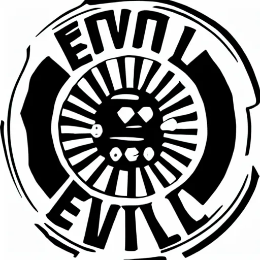 Prompt: the logo of the company Evil Inc, minimalistic