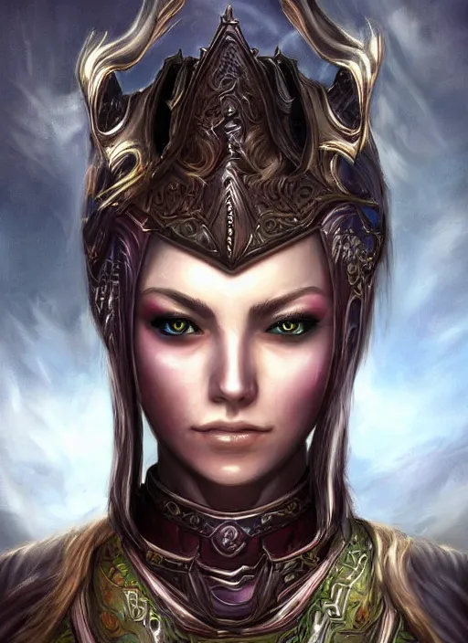 Image similar to a higly detailed airbrush portrait painting of a fantasy character, fantasy portrait, pinterest, baldur's gate, dynamic lighting, ambient lighting, deviantart
