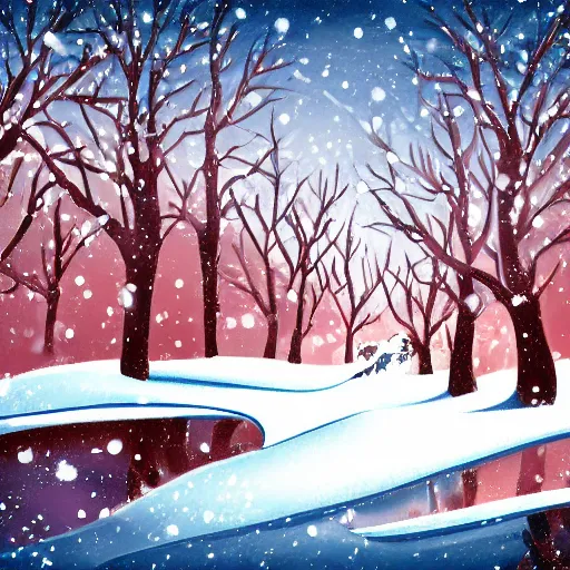 Image similar to winter illustration style