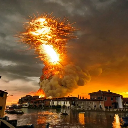 Image similar to a nuke explosion in chioggia