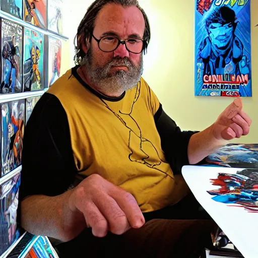 Image similar to portrait of comic book artist Dale Keown