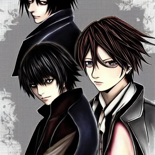 Two handsome men,L·Lawliet and Light Yagami,Death Note | Stable ...