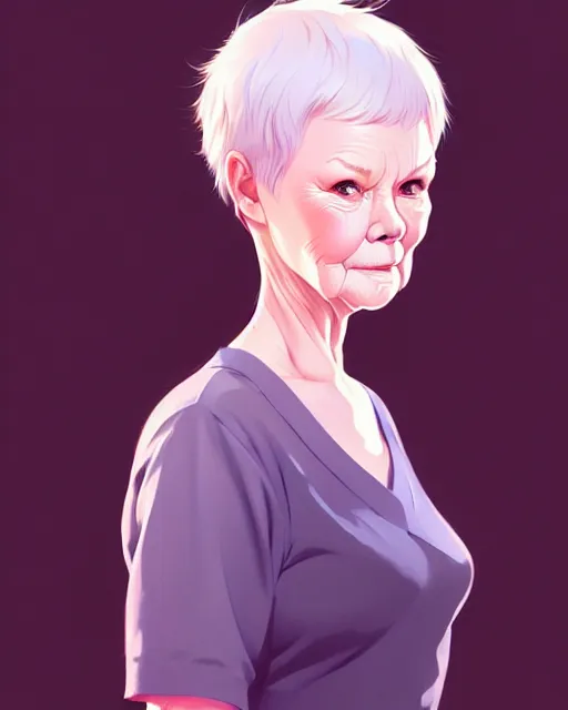 Prompt: judi dench, portrait shinkai makoto studio ghibli studio key hideaki anno sakimichan stanley artgerm lau rossdraws james jean marc simonetti elegant highly detailed digital painting artstation pixiv