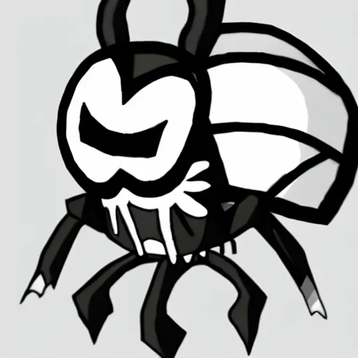 Image similar to Hollow Knight as a Paper Mario character