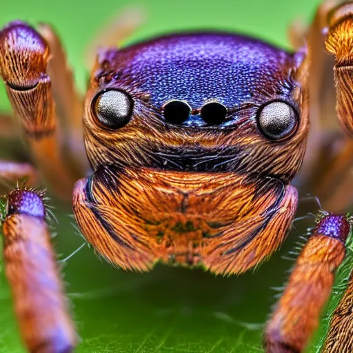 Prompt: a realistic head of a spider, photography 500px, close up.