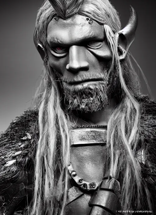 Image similar to 8 5 mm f 1. 8 photograph of a claymation cyberpunk viking, highly detailed diorama, by erwin olaf and anton corbijn, smooth, sharp foccus, commercial photography, fashion shoot