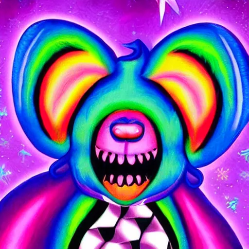 Image similar to evil lisa frank paintings