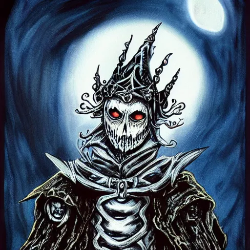 Image similar to lich king by tim burton