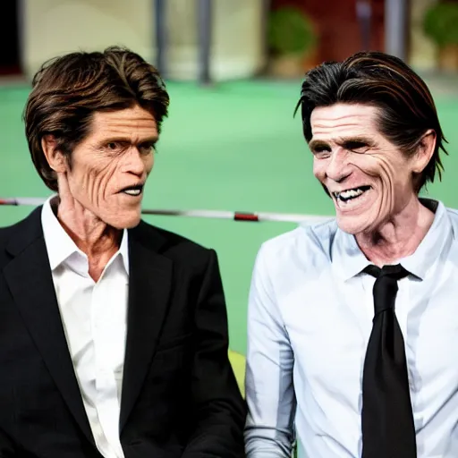 Image similar to youthful combination of willem dafoe and Christian bale, 4K, photorealistic, candid