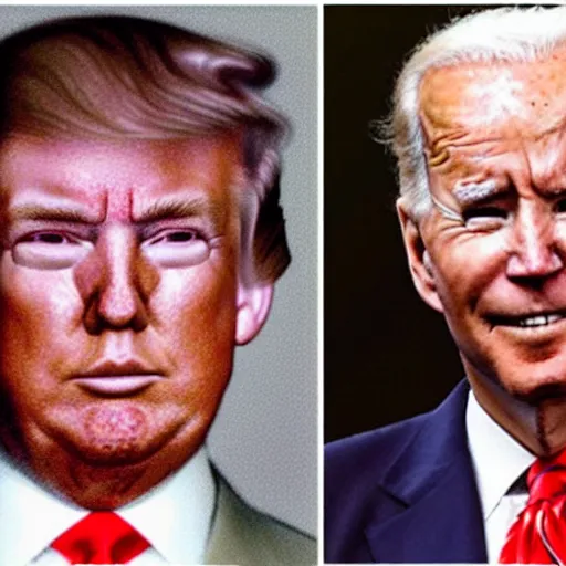 Image similar to donald trump and joe biden in high school yearbook