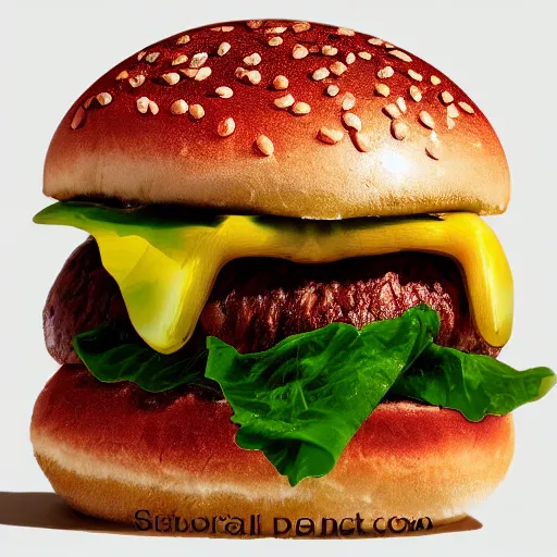 Image similar to a hybrid crystal hamburger crystal, digital art, dramatic product photography