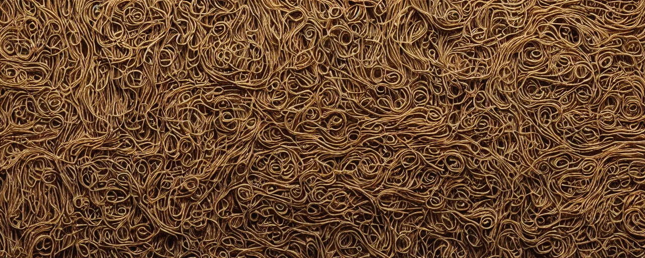 Image similar to hammurabis code! made out of spaghetti, small details, intricate, sharply focused, minimal canon 5 0 mm, wes anderson film, kodachrome