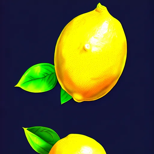Prompt: a lemon man, digital art
