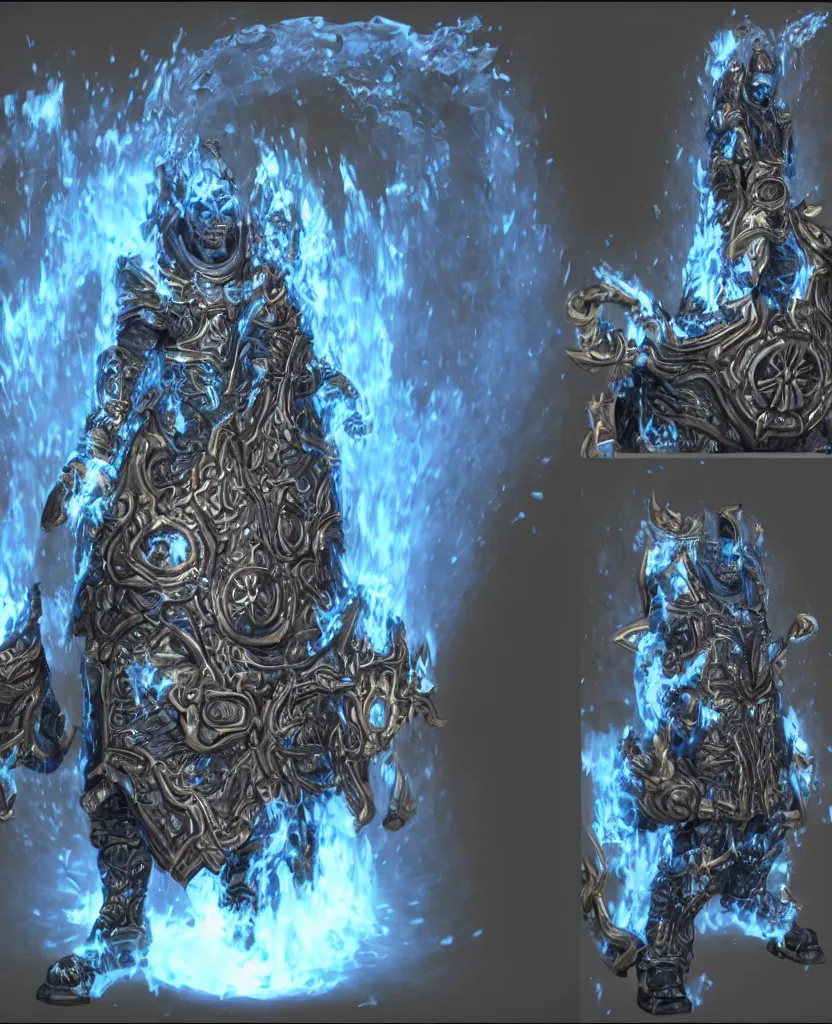 Prompt: fluid simulation of a lich king