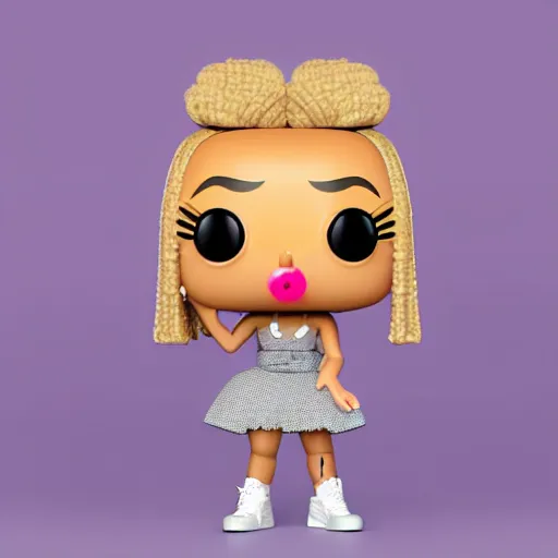 Prompt: a pop figure of doja cat