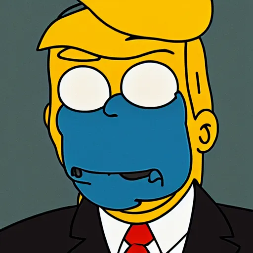 Image similar to Donald Trump in Homer Simpson’s body, hyper realistic photography, 8k,