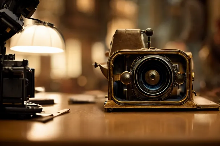 Prompt: photograph of a time travel movie prop, by hoyte van hoytema. cinematic, elegant, real dlsr photography, sharp focus, 4 k, ultra hd, sense of awe