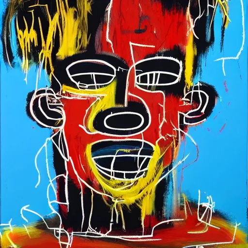 Prompt: A extremely highly detailed majestic hi-res beautiful immaculate head and shoulders painting of a strong black african man by Jean-Michel Basquiat, 8k, high textures, hyper sharp, insanely detailed and intricate, super detailed, 8k HDR high quality