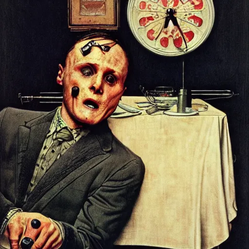 Image similar to hannibal lecter by norman rockwell