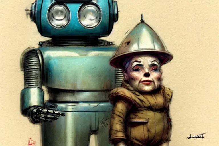 Prompt: ( ( ( ( ( 1 9 5 0 s retro future robot android knome. muted colors. ) ) ) ) ) by jean - baptiste monge!!!!!!!!!!!!!!!!!!!!!!!!!!!!!!