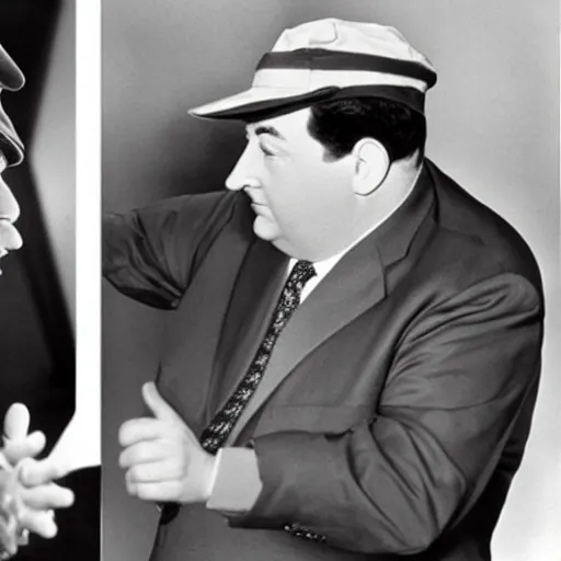 Image similar to Abbott and Costello meet Trump