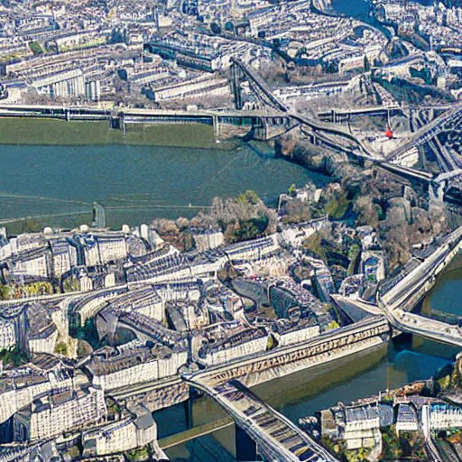 Image similar to Courbevoie viewed from a plane