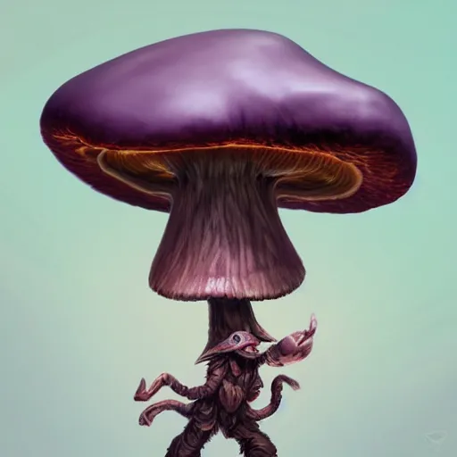 Image similar to a DND mushroom monster, made by Stanley Artgerm Lau, WLOP, Rossdraws, ArtStation, CGSociety, concept art, cgsociety, octane render, trending on artstation, artstationHD, artstationHQ, unreal engine, 4k, 8k,