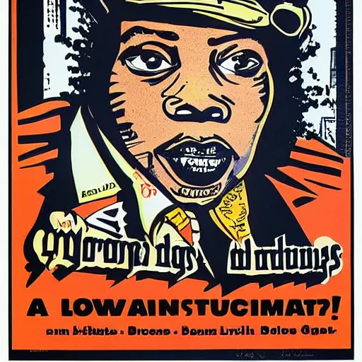 Image similar to an advertisement for the first and foremost album, an album cover by Emory Douglas, featured on flickr, private press, concert poster, groovy, lowbrow