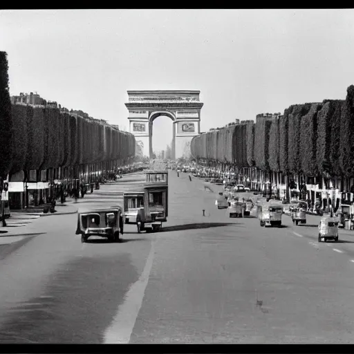 Image similar to the champs elysees in paris in 1 9 5 0