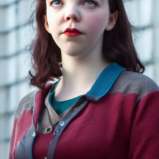 Image similar to Adult Anya Taylor-Joy, XF IQ4, f/1.4, ISO 200, 1/160s, 8K, Sense of Depth, color and contrast corrected, Nvidia AI, Dolby Vision, symmetrical balance, in-frame