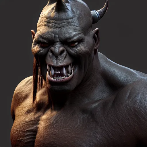 Prompt: orc character, dark fantasy, highly detailed, centered, artstation, smooth, sharp focus, octane render, 3 d render, ray traced, weta digital, ilm