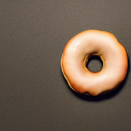 Image similar to a realistic iphone apple logo like a donut, photorealistic, ultra detailed, intricate
