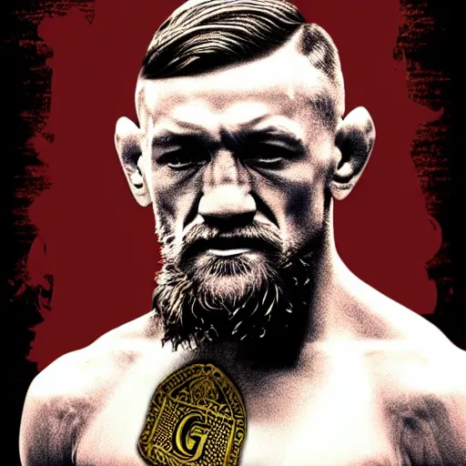 Prompt: conor mcgregor as mahatma gandhi, hindi art, digital art