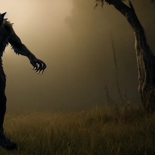 Prompt: werewolf from van helsing unreal engine hyperreallistic render 8k