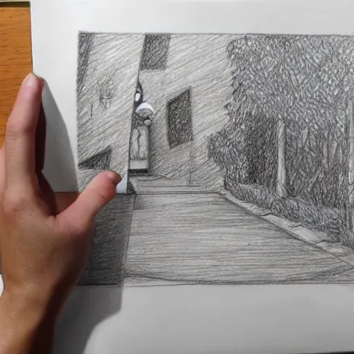 Prompt: A drawing in a drawing in a drawing in a drawing