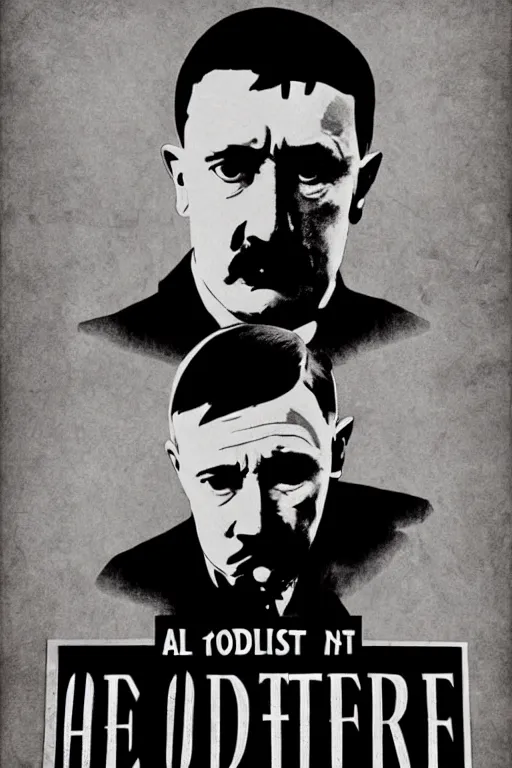 Image similar to Adolf Hitler rap battle poster