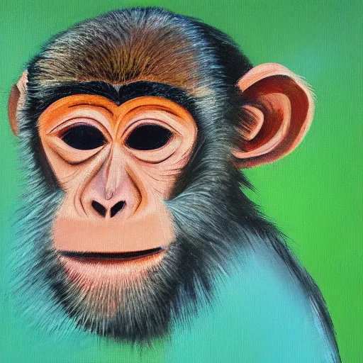 Prompt: abstract painting of a monkey