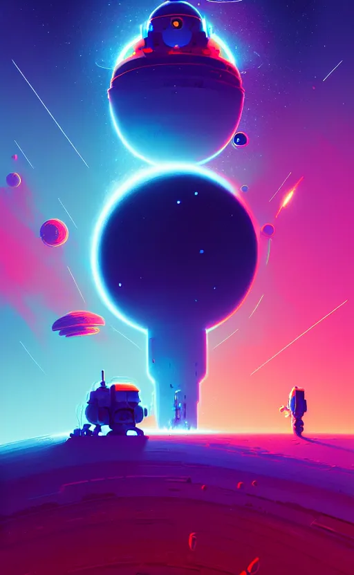 Prompt: robotic expedition to the death of a star by christopher balaskas and anton fadeev and dan mumford and beeple and norman rockwell, hyperrealistic, high detail, ultra detailed, space, nebula, sharp focus, astronomy, science, crisp edges, mist, reflections, asymmetrical!!