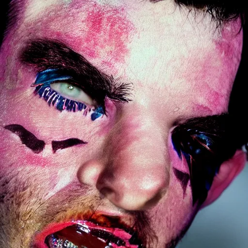 Image similar to a devil, close - up portrait photo by david lachapelle, masterpiece, trending on flickr