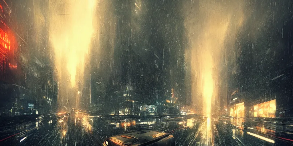 Image similar to blade runner city, by mobius,filmed,flying cars,raining at night,trending on ArtStation ,digital art, sharp focus,high quality